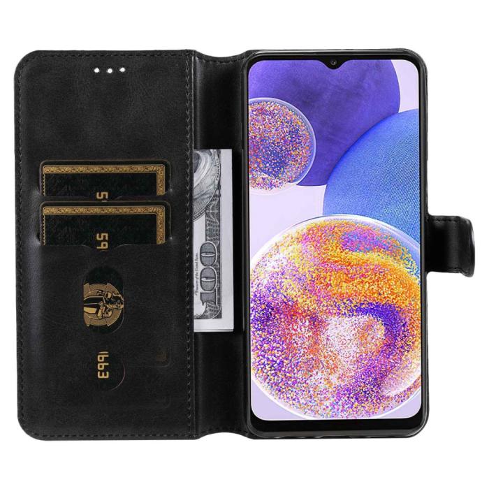 Bild 2, Samsung Galaxy A23 5G Fodral Klassiskt Läder Svart
