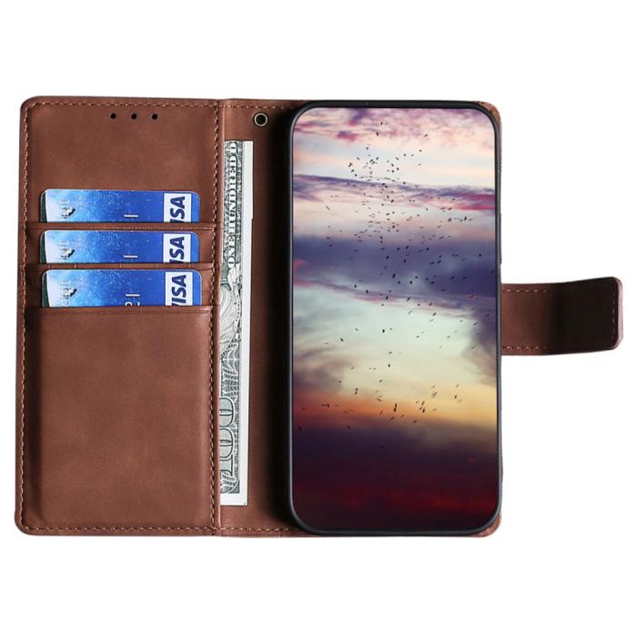 Bild 2, Samsung Galaxy S23 Ultra Fodral Krokodil Textur Brun