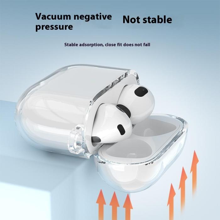 Bild 5, AirPods 4 Skal TPU Karbinhake Transparent