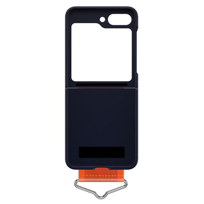 Bild 5, Samsung Galaxy Z Flip 5 Skal Bälte Mörk Blå/Orange