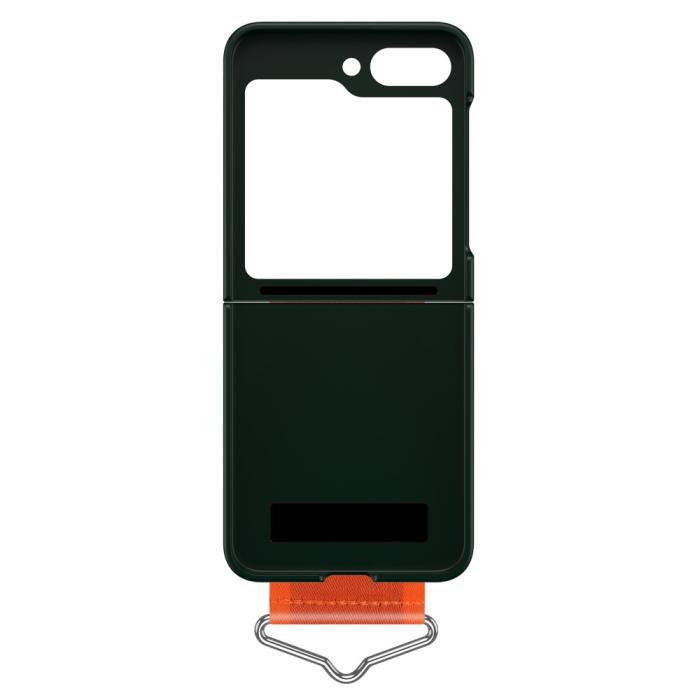 Bild 5, Samsung Galaxy Z Flip 5 Skal Bälte Mörk Grön/Orange