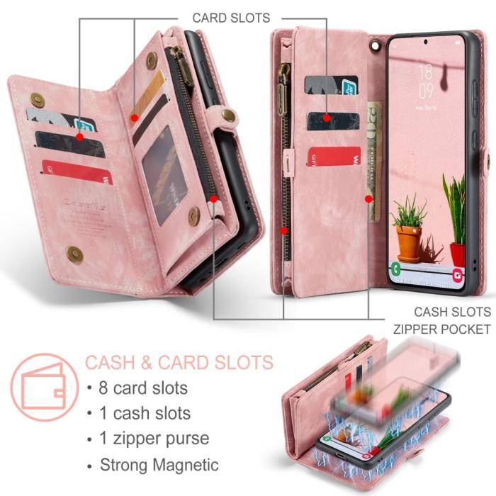 Bild 6, CASEME Galaxy S25 Plus 2in1 Fodral/Skal Multifunktionell Rosa