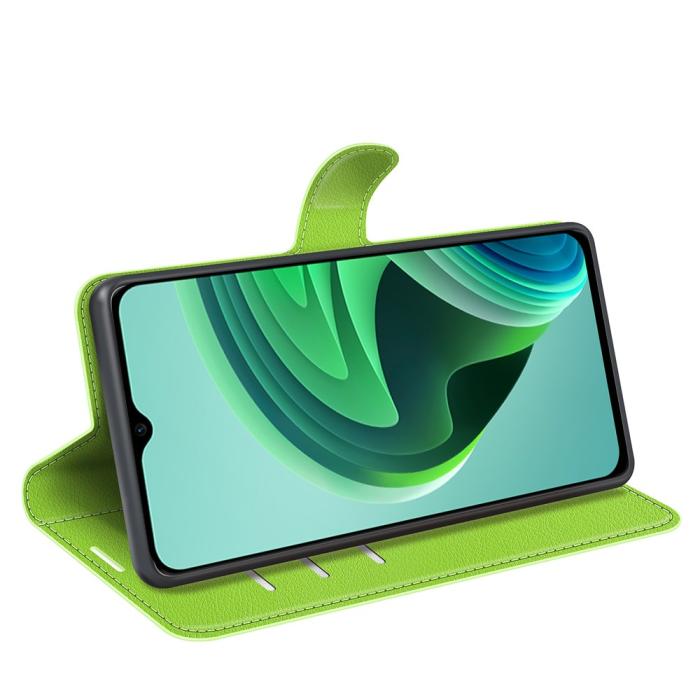 Bild 3, Xiaomi Redmi 10 5G Fodral Litchi Läder Grön
