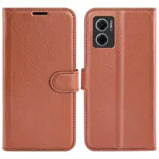 Xiaomi Redmi 10 5G Fodral Litchi Läder Brun