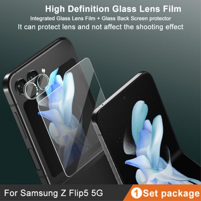 Bild 5, IMAK Galaxy Z Flip 5 Skärmskydd/Linsskydd Härdat Glas