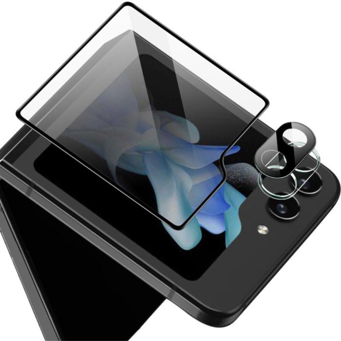 Bild 1, IMAK Galaxy Z Flip 5 Skärmskydd/Linsskydd Härdat Glas Svart