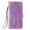 Motorola Moto G100 Fodral Läder Dream Catcher Lila