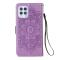 Motorola Moto G100 Fodral Läder Dream Catcher Lila