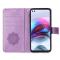 Motorola Moto G100 Fodral Läder Dream Catcher Lila