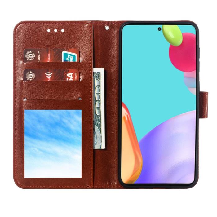 Bild 4, Samsung Galaxy A52 / A52s - Mandala Läder Fodral - Brun