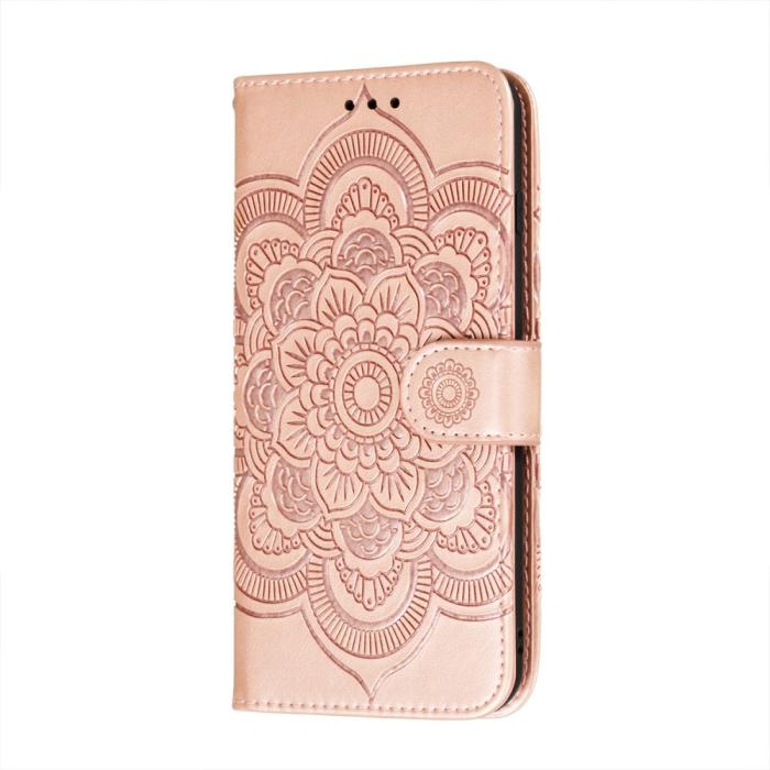 Bild 2, Samsung Galaxy A52 / A52s - Mandala Läder Fodral - Roséguld