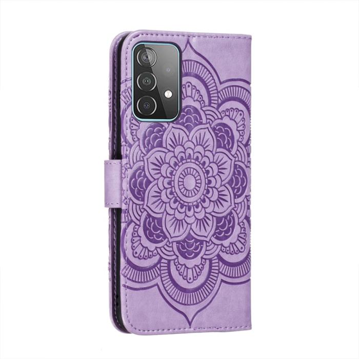 Bild 3, Samsung Galaxy A52 / A52s - Mandala Läder Fodral - Lila