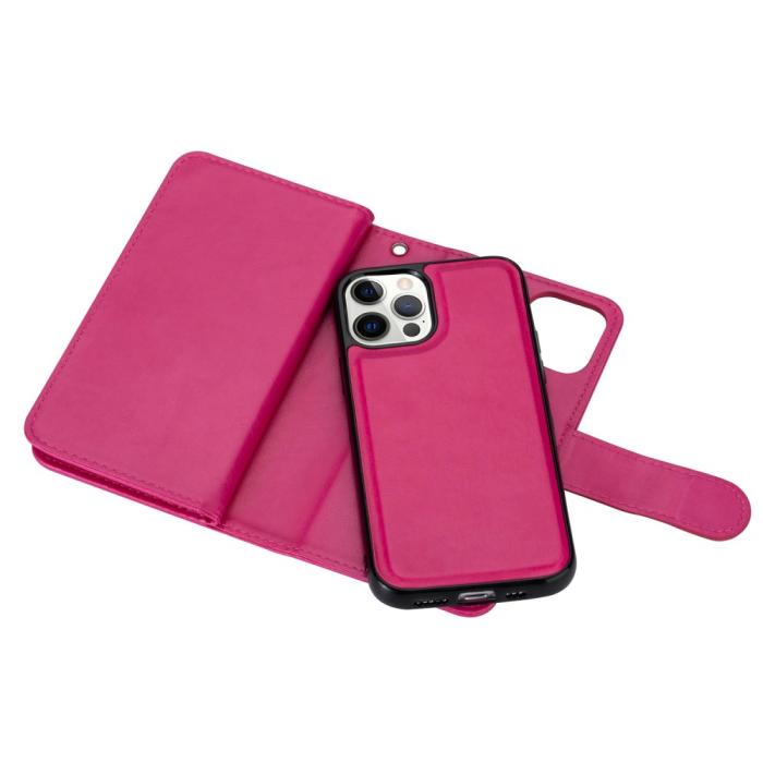 Bild 4, iPhone 13 Pro Max - 9-Korts 2in1 Magnet Fodral / Skal - Rosa