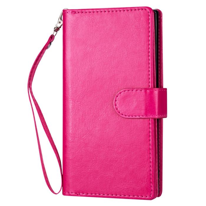 Bild 6, iPhone 13 Pro Max - 9-Korts 2in1 Magnet Fodral / Skal - Rosa