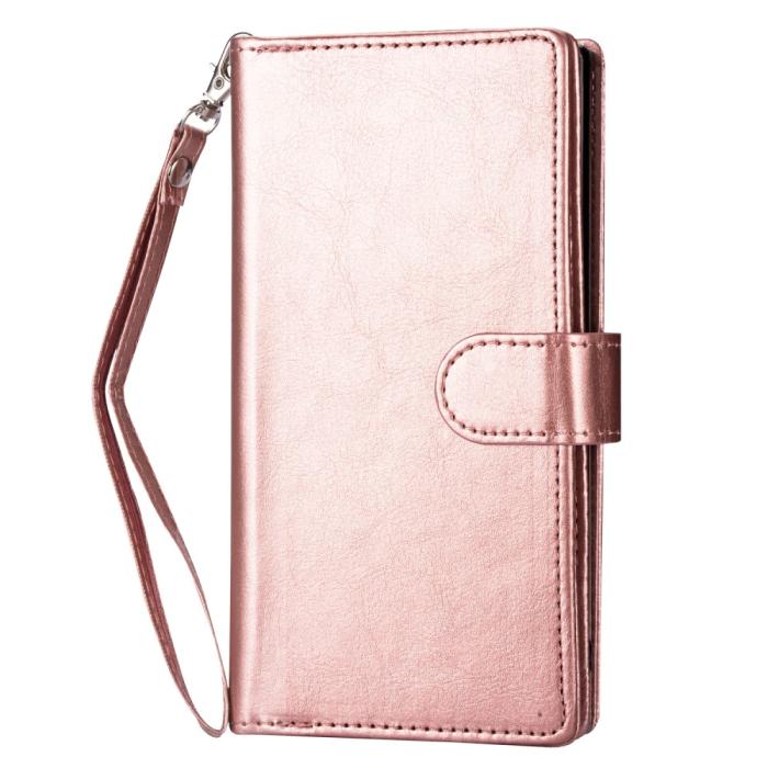 Bild 6, iPhone 13 Pro Max - 9-Korts 2in1 Magnet Fodral / Skal - Roséguld