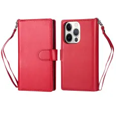 iPhone 13 Pro Max - 9-Korts 2in1 Magnet Fodral / Skal - R&ouml;d