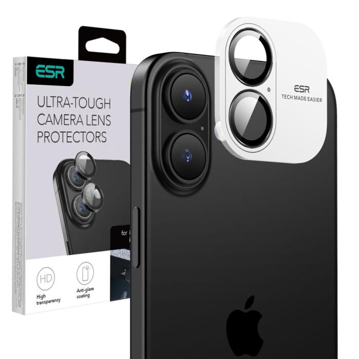 Bild 1, ESR iPhone 16 / 16 Plus Linsskydd Armorite Svart
