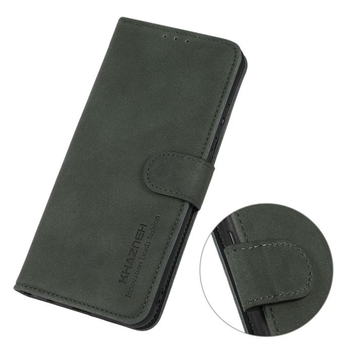Bild 5, KHAZNEH Samsung Galaxy A54 5G Fodral Retro Läder Grön