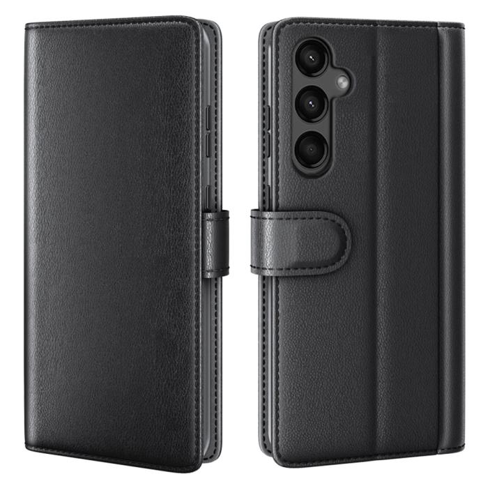 Bild 1, Samsung Galaxy A15 5G Fodral Premium Äkta Läder Svart