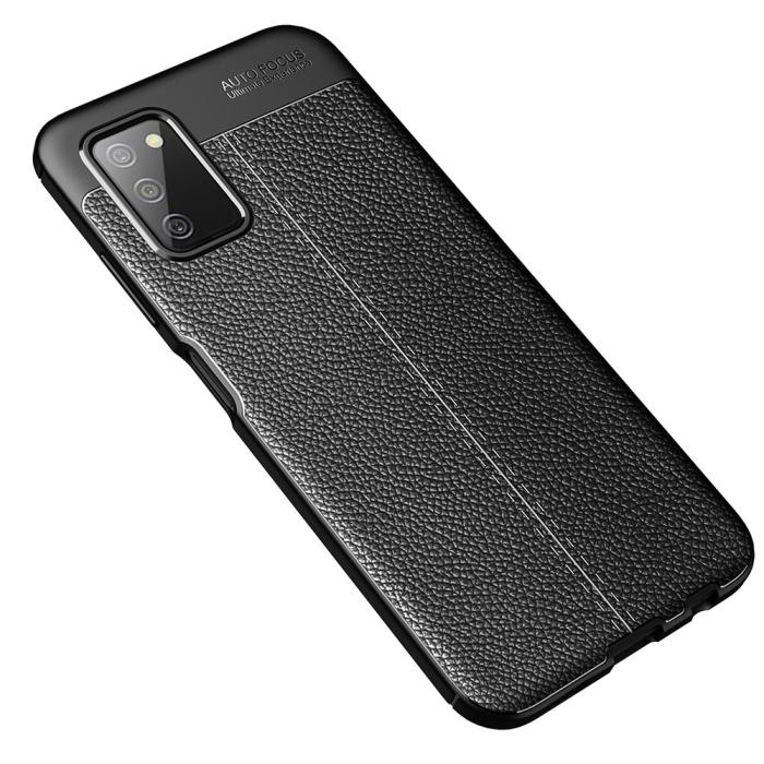 Bild 2, Samsung Galaxy A03s Skal Litchi Textur TPU Svart