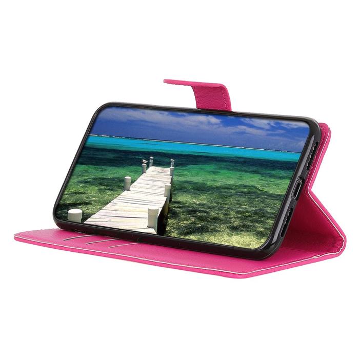 Bild 3, Nokia G10 / G20 Fodral Litchi Läder Rosa