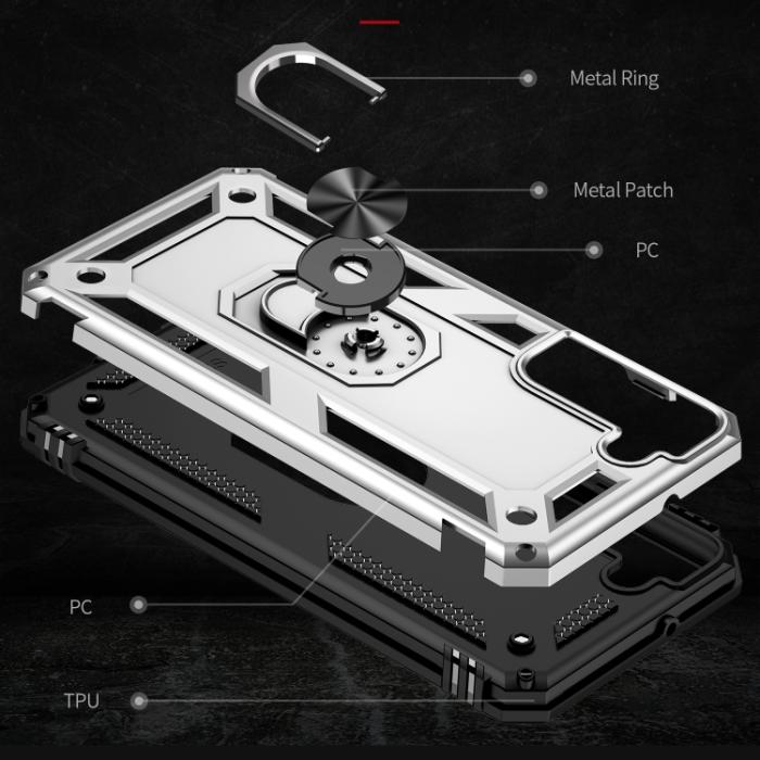 Bild 3, Samsung Galaxy S22 Skal Ring Armor Hybrid Silver