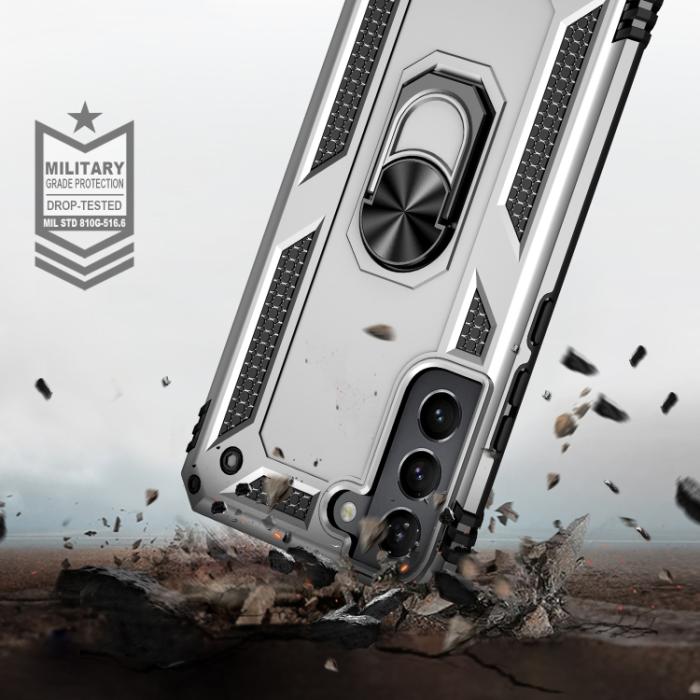 Bild 5, Samsung Galaxy S22 Skal Ring Armor Hybrid Silver