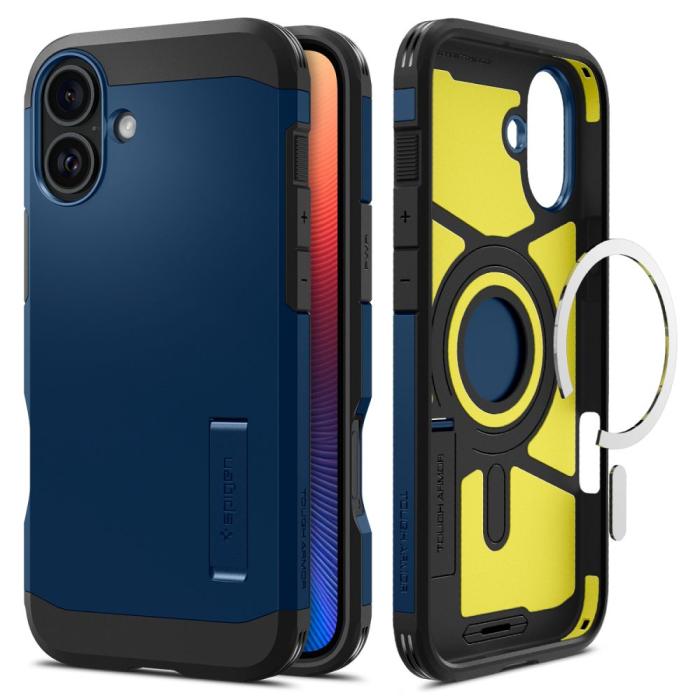Bild 1, Spigen iPhone 16 Skal MagSafe Mag Tough Armor Navy Blue