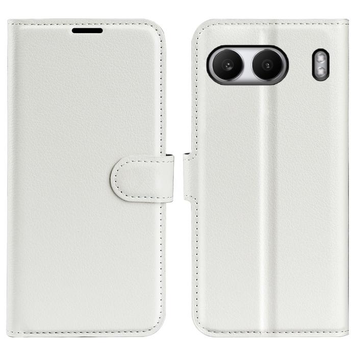 Bild 1, OnePlus Nord 4 Fodral Litchi Läder Vit