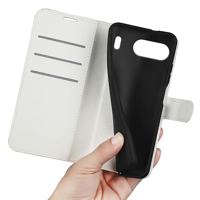 Bild 4, OnePlus Nord 4 Fodral Litchi Läder Vit