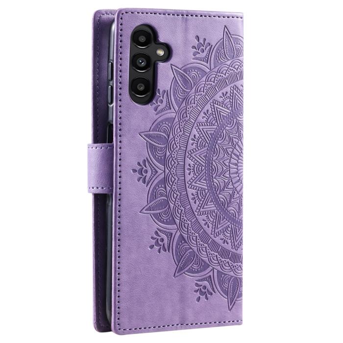 Bild 6, Samsung Galaxy S23 FE Fodral Mandala Läder Lila