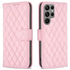 Samsung Galaxy S25 Ultra Fodral Diamond L&auml;der Rosa