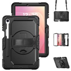 Galaxy Tab S11 Skal 360 Shockproof Hybrid Kickstand Svart