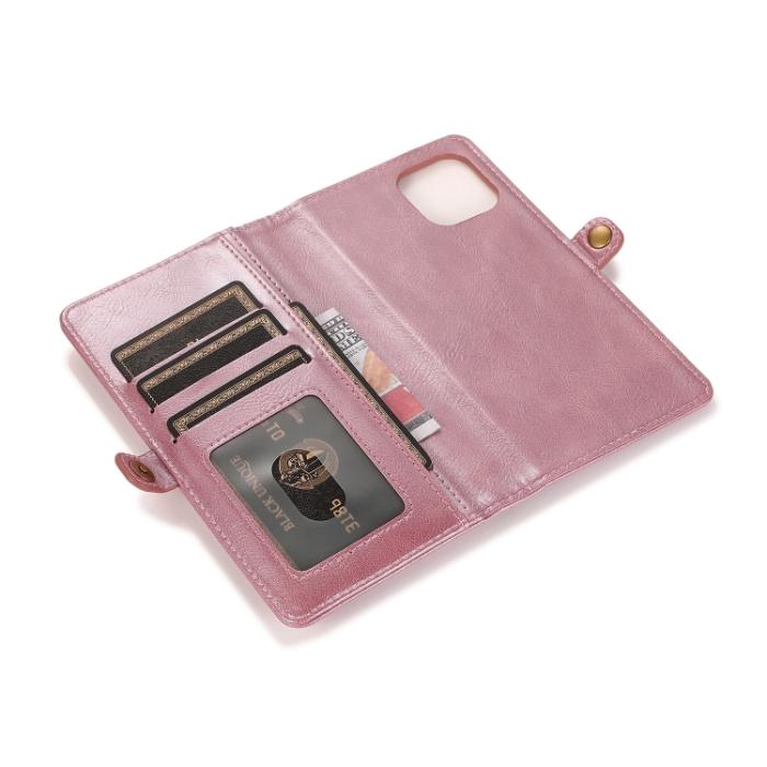 Bild 6, iPhone 14 2in1 Flerfack Magnet Fodral / Skal Roséguld