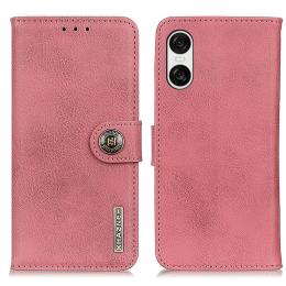 KHAZNEH Sony Xperia 10 VI Läder Fodral Rosa