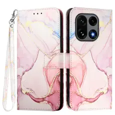 OnePlus 15 Fodral L&auml;der Marmor Ros&eacute;guld