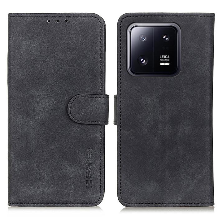 Bild 2, KHAZNEH Xiaomi 13 Pro 5G Fodral Retro Läder Svart