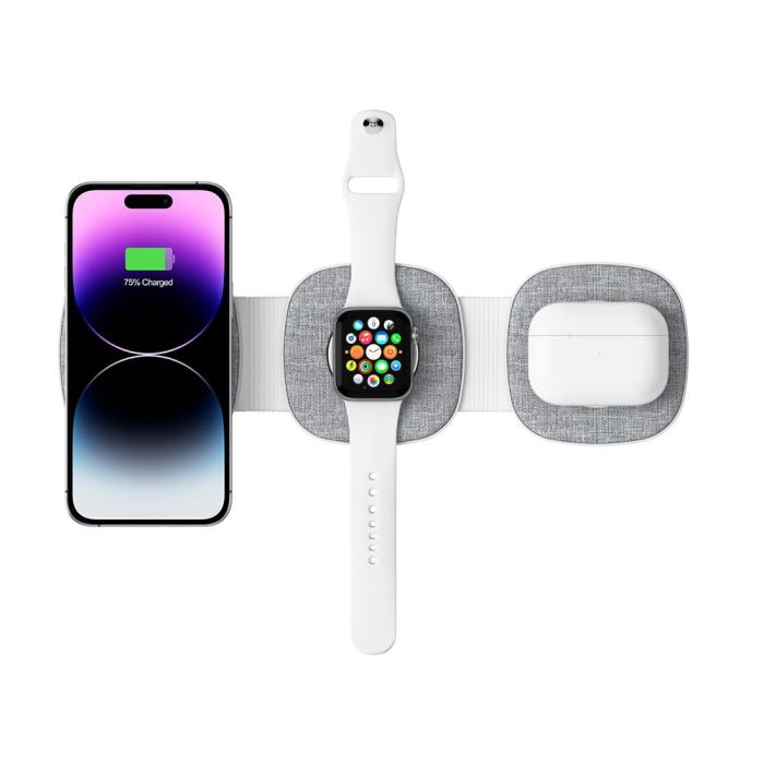 Bild 4, Tech-Protect 15W 3in1 Magnetisk MagSafe Qi Laddare Grå