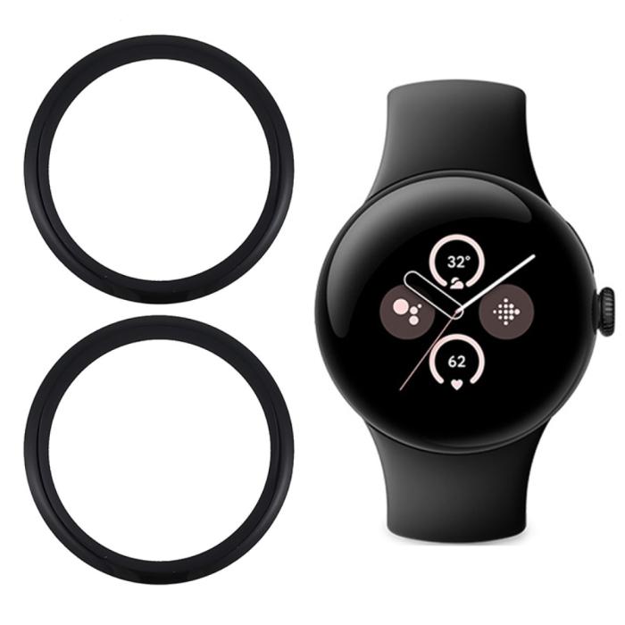 Bild 1, Google Pixel Watch 3 45mm 2-PACK Skärmskydd Svart