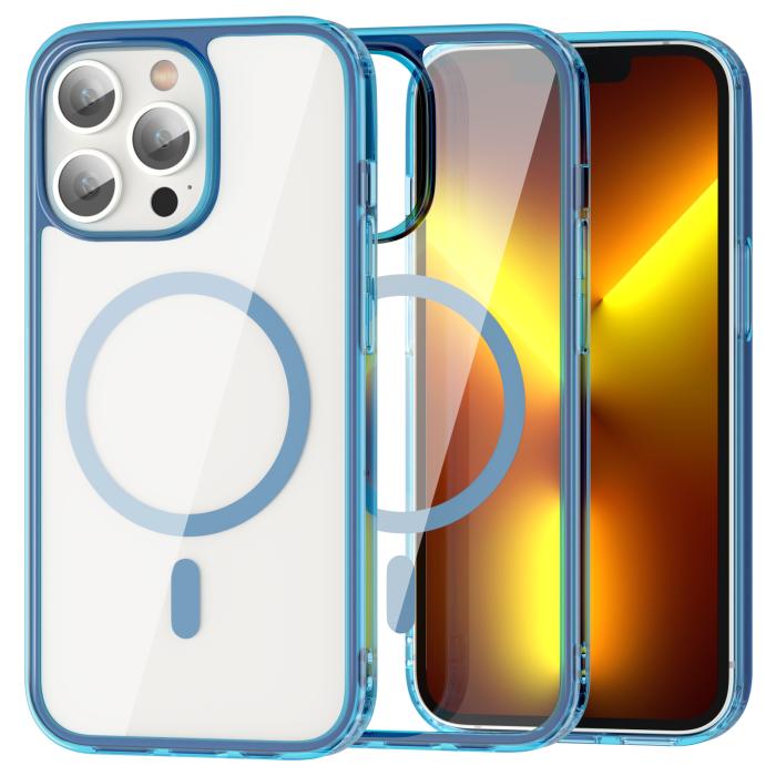 Bild 1, ColorPop iPhone 13 Pro Max Skal CH MagSafe Transparent/Mörk Blå
