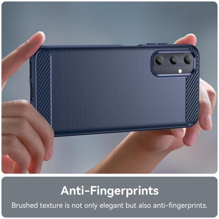 Bild 4, Samsung Galaxy A05s 4G Skal Borstad Stål Textur Blå