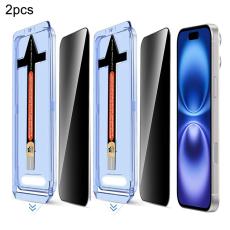 iPhone 16 / 15 2-PACK Sk&auml;rmskydd Helt&auml;ckande H&auml;rdat Glas Privacy