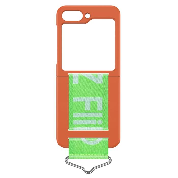 Bild 4, Samsung Galaxy Z Flip 5 Skal Bälte Orange/Grön