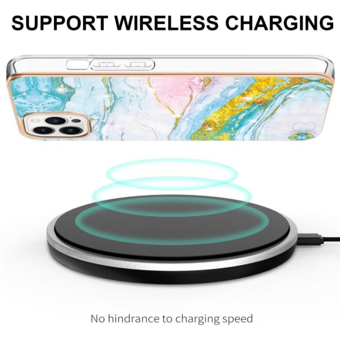 Bild 3, iPhone 15 Pro Skal Marmor TPU Grön