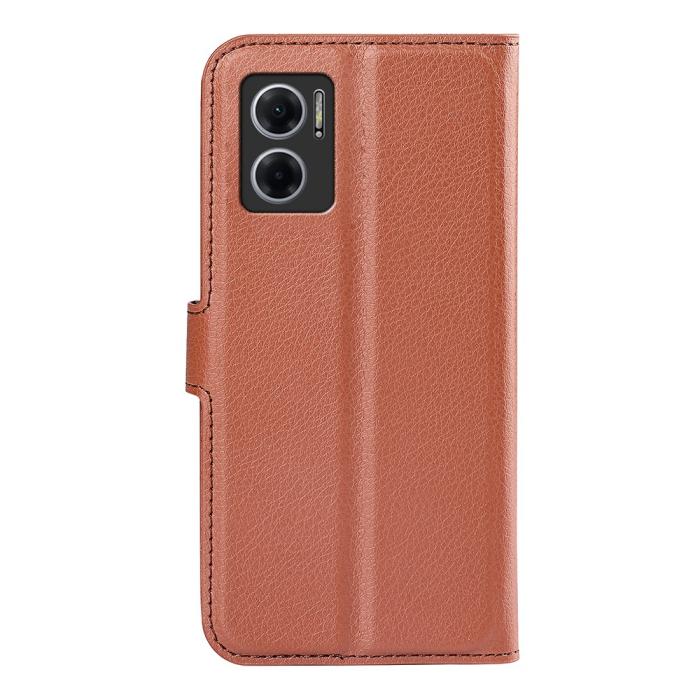 Bild 6, Xiaomi Redmi 10 5G Fodral Litchi Läder Brun