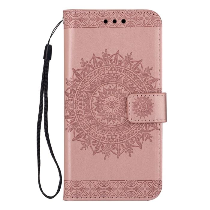 Bild 2, iPhone 12 Pro Max - Mandala Plånboksfodral - Roséguld