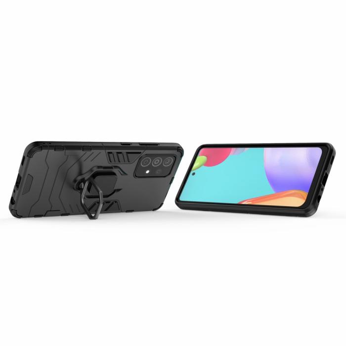 Bild 3, Samsung Galaxy A52 / A52s - Hybrid Ring Skal - Svart