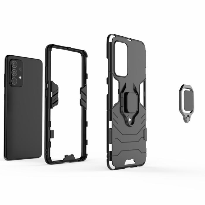 Bild 4, Samsung Galaxy A52 / A52s - Hybrid Ring Skal - Svart