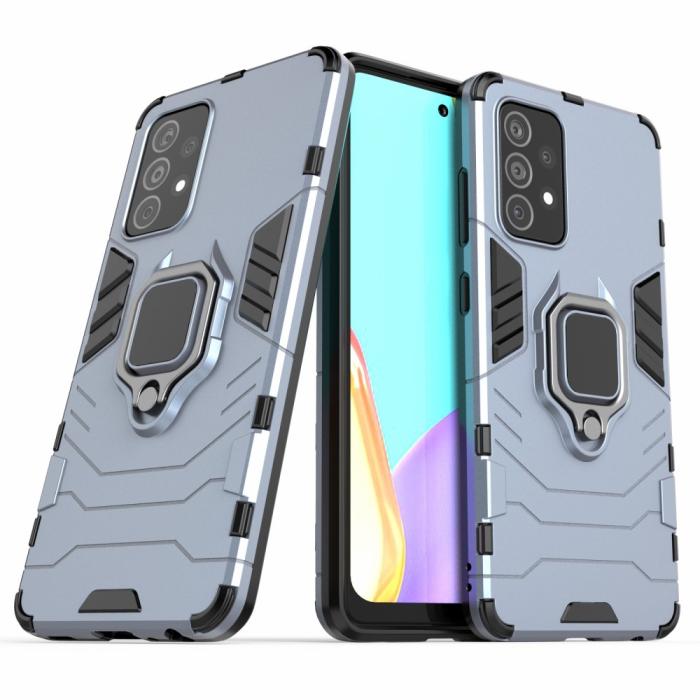 Bild 2, Samsung Galaxy A52 / A52s - Hybrid Ring Skal - Blå