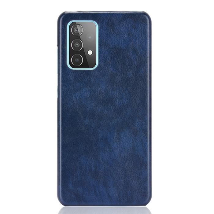 Bild 2, Samsung Galaxy A52 / A52s - Läderbelagt Litchi Skal - Blå